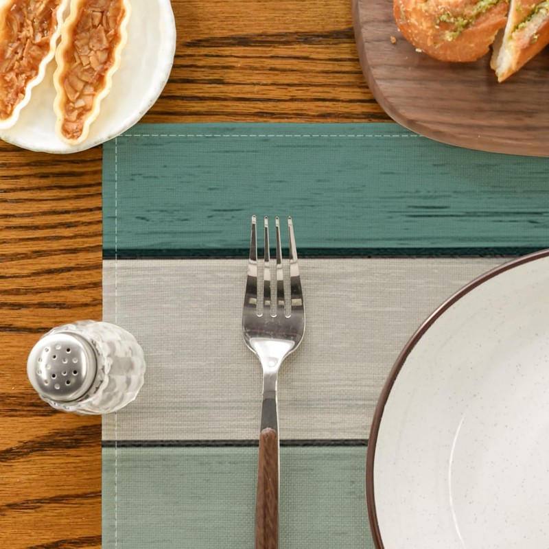 Artoid Mode Water Green Planks Antique Old Rustic Wood Autumn