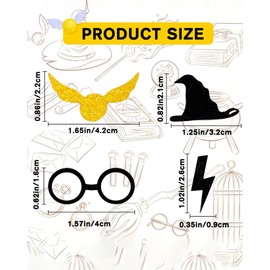 KGDUYC Pack of 100 Wizard Confetti Birthday, Glitter Magician Confetti Birthday, Table Decoration Birthday Decoration, Wizard Confetti for Birthday Party Decoration, Children's Birthday Decoration,