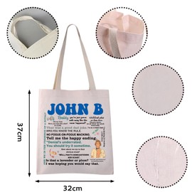 VAMSII John B OBX Inspired Tote Bag Surfer Girl Beach Bag - Pogues Don't Lie