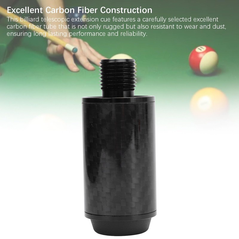 Pool Extension, Carbon Fiber Billiard Telescopic Extension, 2 Inch with