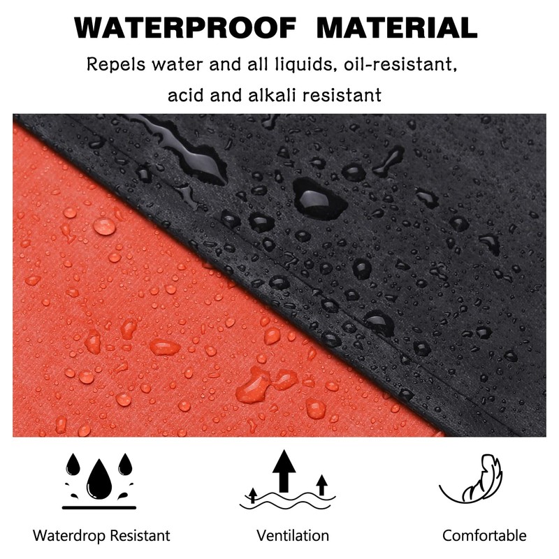Thick Waterproof Rubber Black Vinyl Apron for Men 39" Heavy