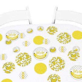 Big Dot of Happiness Let's Go Bananas - Tropical Party Giant Circle Confetti - Party Decorations - Large Confetti 27 Count