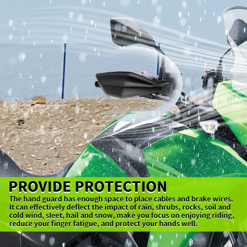Lorababer Motorcycle Handguard Windproof Hand Brush Guard Compatible with K-awasaki