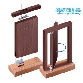 TMGSK Self Closing Door Pivot Hinges Hidden Shaft Door Hinges Stainless Steel Silent Invisible Pivot Door Hinge Hardware Adjustable Strength for Wood Secret Door, Swing Cabinet Door, Heavy Door