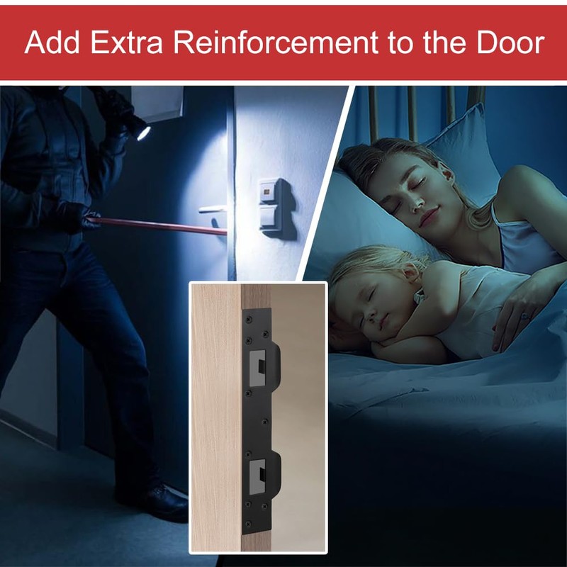 MOSECYOU Door Strike Plate Oil Rubbed Bronze, with Reinforced Torx/Star