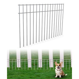 Thrifty Basics Animal Containment Fence, Modern Black Steel, 32" x 8" Panel, 1 Count