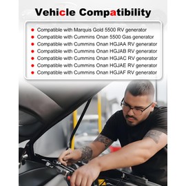 Amblee 12V Electric Fuel Pump with Fuel Filter Compatible with Marquis Gold 5500 RV, Cummins Onan HGJAA HGJAB HGJAC HGJAE HGJAF RV generators for E11015 149-2620 149-2341-01 A047N929, Gold