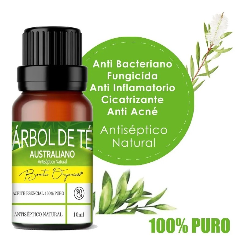 Aceite Esencial De Árbol De Té Antimicotico 100 % Natural