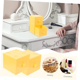 LIFKOME 2pcs Stackable Organizer Drawers Versatile Home Supply for Makeup Jewelry Storage Compact Sundries Storage Box Efficient and Chic Design for Desk Vanity Use