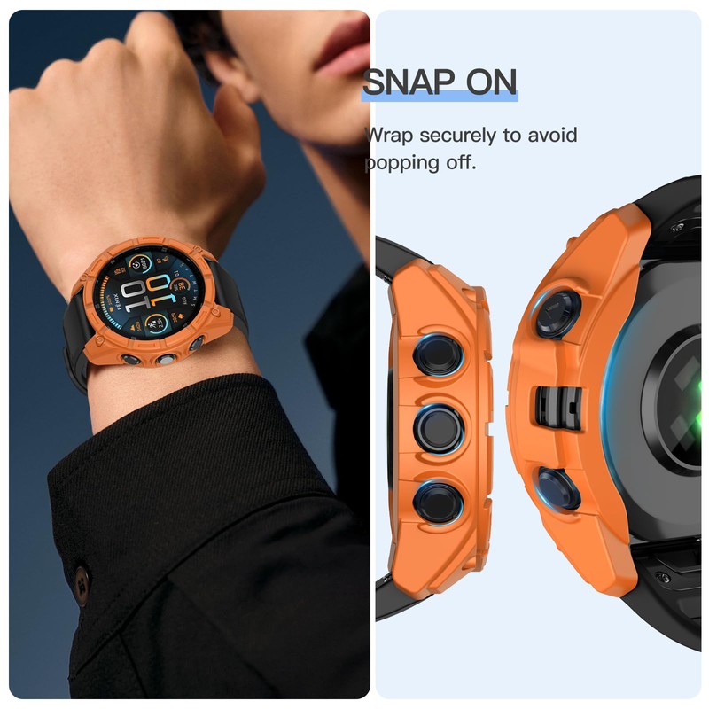 OVERSTEP Case Cover Compatible with Garmin Fenix 8 47mm Solar,Soft
