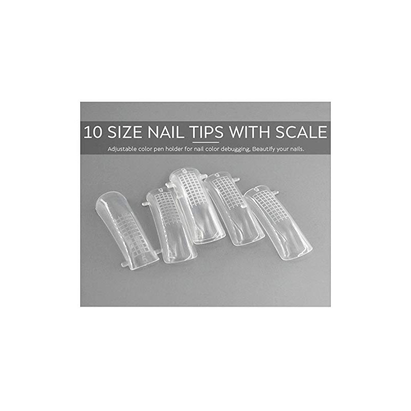 KADS Nail Tips 100PCS/10 Sizes Dual Nail Foam UV Gel