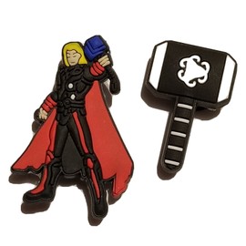 Unbranded Thor & Hammer Shoe Charms! 2 PC Set! NEW! For Shoes, Bracelets, Crafts & More!