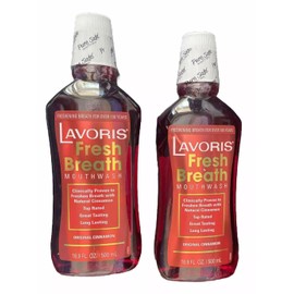 Lavoris Mouthwash, Original Cinnamon 15 fl oz /444 ml (Pack of 2)