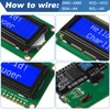 Weewooday Adaptador de Interfaz Serie IIC/I2C/ TWI LCD y módulo
