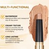 Cream Glitter Eyeshadow Stick - Pearl Shimmer Dual-Ended Eyeshadow Pencil,