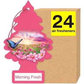 LITTLE TREES Car Air Freshener Morning Fresh for Home or Car (Pack of 24)