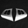 2pcs Chrome Steering Wheel Button Frame Decoration Cover Trim for