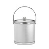 Kraftware Leatherette, 3 Qt, White with Brushed Chrome ice Bucket