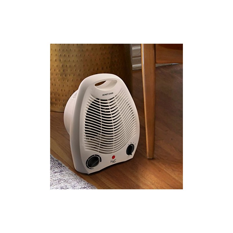 Vie Air Portable 2-Settings Fan Heater with Adjustable Thermostat, 1500W,