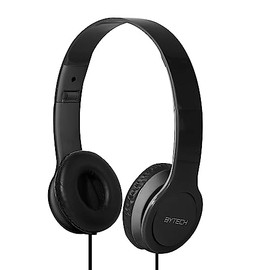 Bytech On-Ear Headphones, Black, BYAUOH143BK