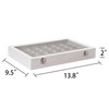 Frebeauty Velvet Jewelry Tray,35 Grid Jewelry Organizer with Clear Lid,Earring