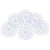 Pack of 6 Floral Lace Round Doilies 100% Polyester Vintage