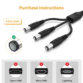 Alitutumao Dog Shock Collar USB Power Charging Cord 3 in 1 USB to DC 5V Charger Cable Compatible with Pet, Flittor, Petsafe, PetSpy, PetTech, Pettrainer Dog Shock Collars (3.3FT)