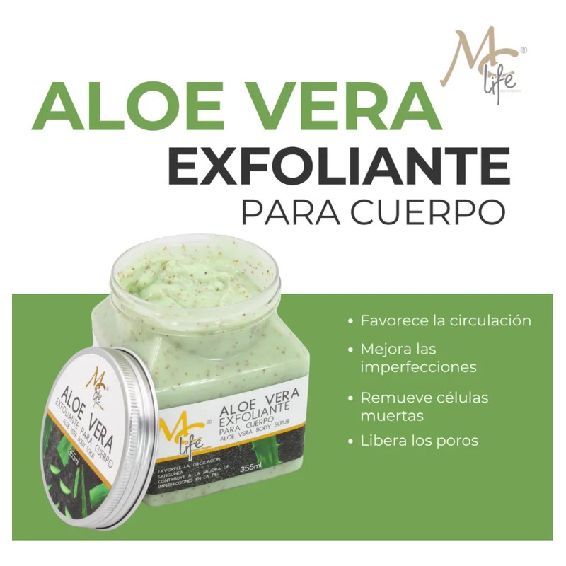 Exfoliante De Aloe Vera Para El Cuerpo 355ml. Mc Life