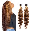Highlight Human Hair Bundle Blonde Deep Wave Bundle Human Hair