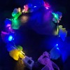 Lecute 5 Coronas Diademas Flores Luminosas Led Fiesta Boda Xv