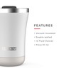 LEADWORKS ZOKU 3 in 1 Tumbler, White, 11.8 fl oz