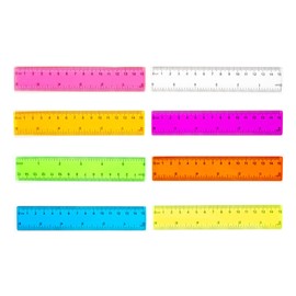 CHENATING 8Pcs Metric Bulk Rulers Set with Inches and Centimeters Kids Ruler for School Colorful Transparent Ruler Ruler Colorful Rulers Clear Measuring Ruler Colorful Rulers Multi, as described