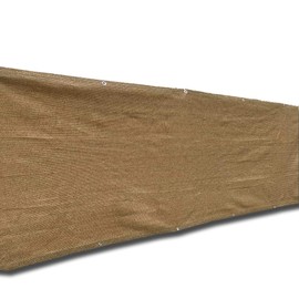 Alion Home HDPE Privacy Screen Windscreen Mesh Shade Panel Cover for Backyard Deck, Patio, Fence, Porch, Pool -180 GSM - Custom (5' x 16', Walnut)