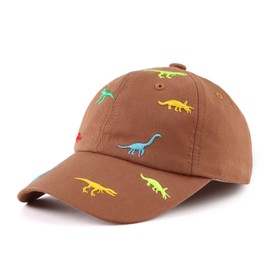 XIAOHAWANG Summer Baseball Cap for Boys Girls Adjustable Sports Cap Children with Dinosaur Embroidery Peaked Cap Children UV Protection 2–6 Years