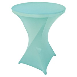 Goldstream Point Turquoise 32 Inch Round x 43 Inch Tall Spandex Cocktail Tablecloth Folding Cover Stretch