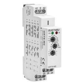 GUETNEU Relay 12V, Timer Relay Delay Off Trigger, Off Delay Timer with 10 Function Choices, Wide Voltage Multifunctional Relays for Electric Appliances, XS-SJ-M2-AC 230V, 35mm DIN Rail Mounting