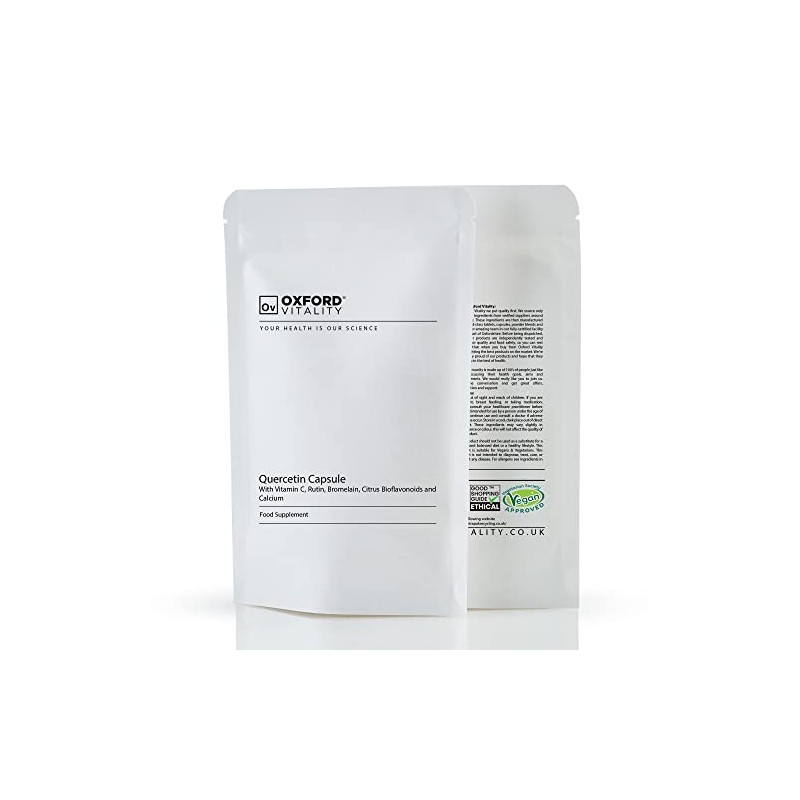 Quercetin Capsules with Vitamin C, Rutin, Bromelain and Citrus Bioflavonoids