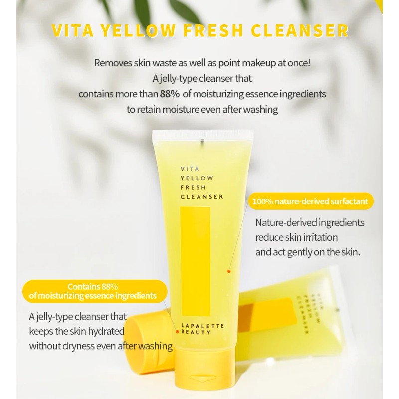 Lapalette Beauty | Vita Yellow Fresh Cleanser Vitamin C 100ml