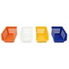 4 Pcs Stackable Storage Baskets, Compact Rolling Storage Baskets Set,
