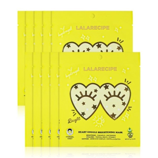 Lala Recipe Heart Goggle Brightening Mask (10 sheets) / 라라레서피