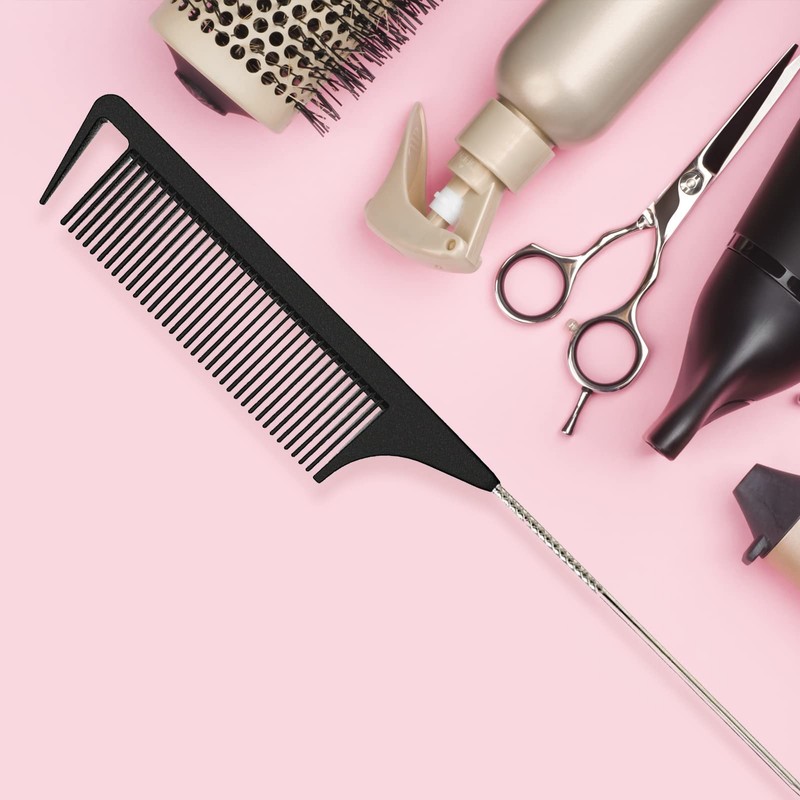 9.3'' Rat Tail Comb for Hair Stylist, Parting Combs for