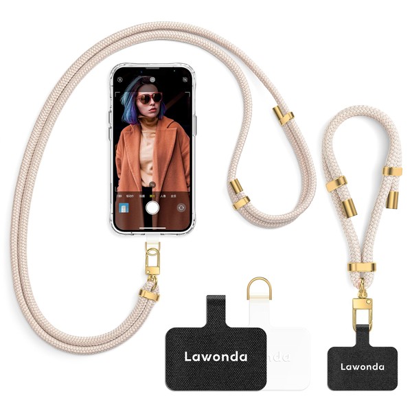 Lawonda Crossbody Phone Lanyard & Wrist Strap with 2 Phone
