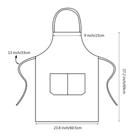 Fengek 8 Pcs Bib Apron for Unisex Colorful Kitchen Apron Bulk with 2 Roomy Pockets for Kitchen BBQ Painting Baking