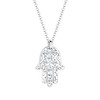 Elli Necklace Hamsa Hand Crystals 925 Sterling Silver