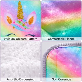 Basumee Pack of 2 Car Seat Belt Protectors with Rainbow Unicorn, Seat Belt Shoulder Pads, Shoulder Cushion, Seat Belt Pads, Car Seats, Belt Pads for Children, Girls