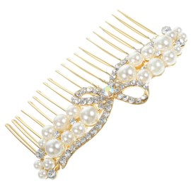 Vaguelly Bridal Hair Comb with Rhinestones Elegant Alloy Side Comb for Weddings Special Occasions and Parties Stunning Bridal Hair Accessories for Brides and Bridesmaids