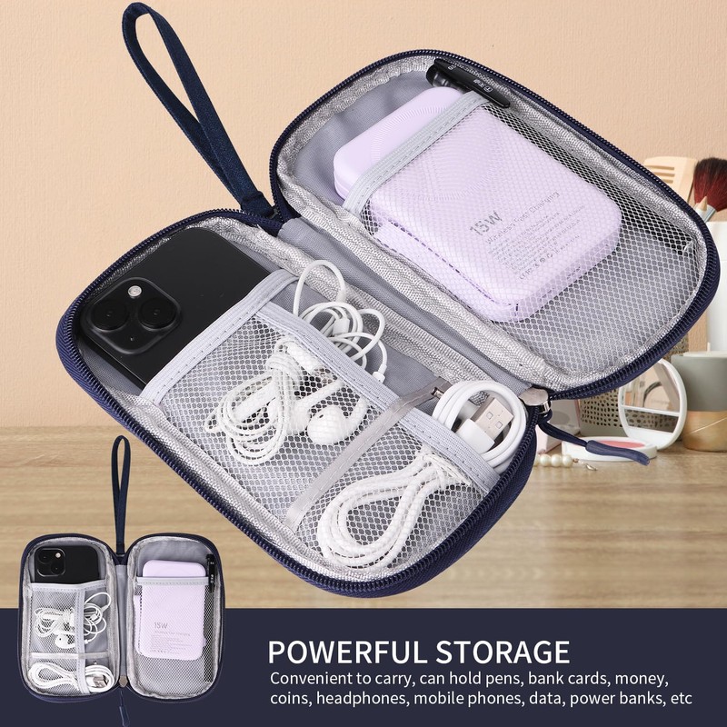 KINMINGZHU Travel Cable Organizer, Electronics Accessories Bag for Charger, Phone,