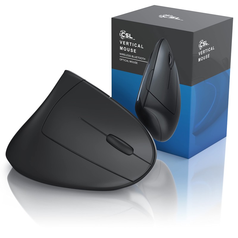 CSL – Wireless Vertikal Maus Bluetooth – kabellose Vertikalmaus Ergonomisches