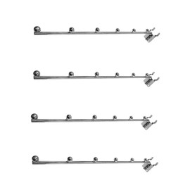 Unbranded Chrome Pegboard 6 Ball Waterfall Hanging Fixture Display 14 Inch Long 4PC