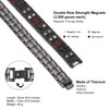 JEROOT Men's Magnetic Bracelet Made of Brushed Grey Titanium Bracelet